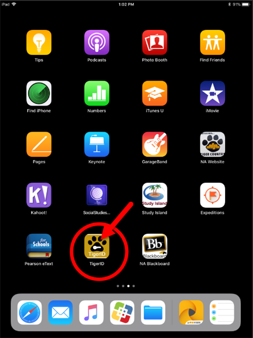 iPad screen